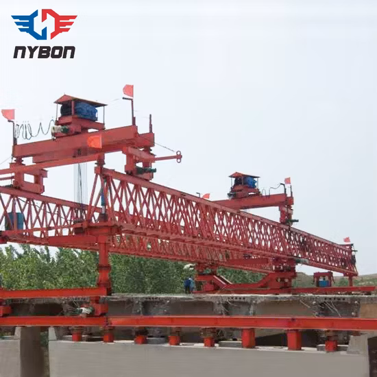 공중 또는 강 위에 다리를 건설하기 위한 크레인